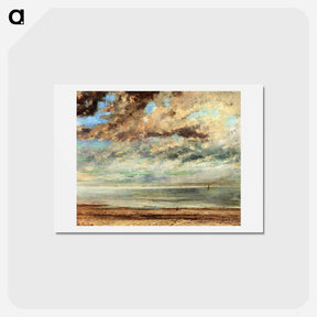 アートポストカード-The Beach, Sunset - ギュスターヴ クールベ Postcard.