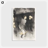 アートポストカード-Rehearsal at the Folies-Bergère, Emilenne D’Alençon and Mariquita - アンリ ド トゥールーズ ロートレック Postcard.