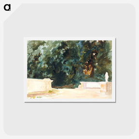 アートポストカード-Terrace and Gardens - ジョン シンガー サージェント Postcard.