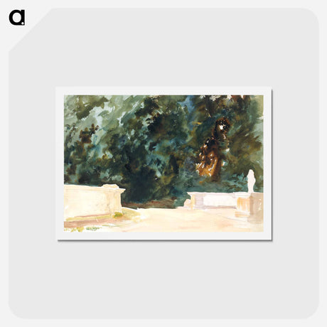 アートポストカード-Terrace and Gardens - ジョン シンガー サージェント Postcard.