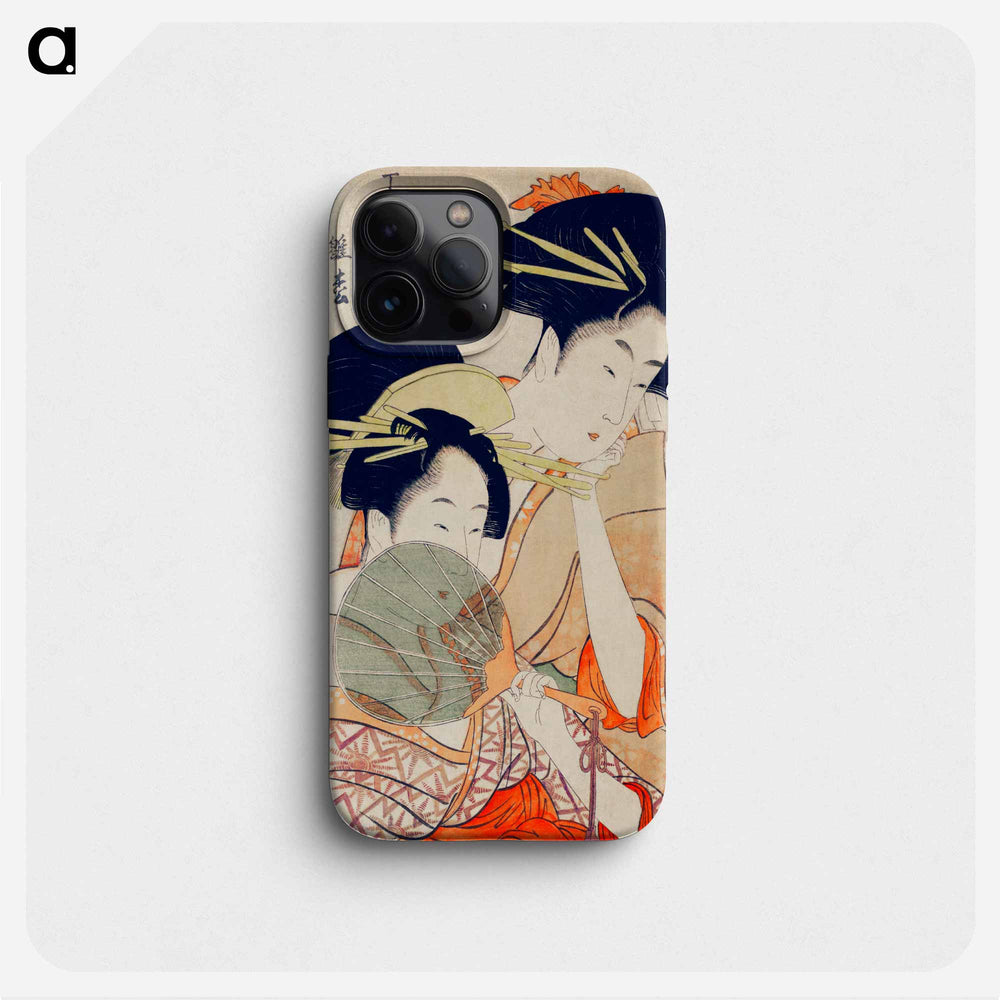 Chojiya Hinazuru Hinamatsu - 喜多川 歌麿 Phone Case.
