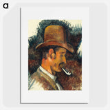 Man with Pipe - Paul Cezanne Poster.