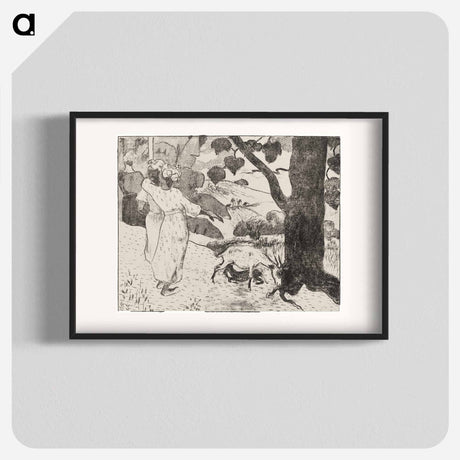 アートポスター-Pastorales Martiniques - ポール ゴーギャン Poster.