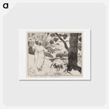 アートポストカード-Pastorales Martiniques - ポール ゴーギャン Postcard.
