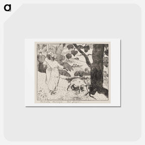 アートポストカード-Pastorales Martiniques - ポール ゴーギャン Postcard.