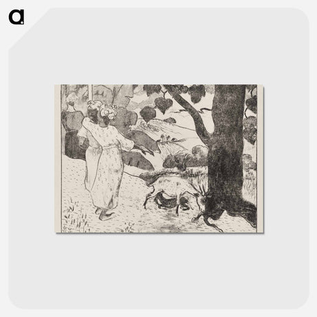 アートポストカード-Pastorales Martiniques - ポール ゴーギャン Postcard.