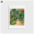 アートポストカード-Two Figures on a Path - ピエール オーギュスト ルノワール Postcard.