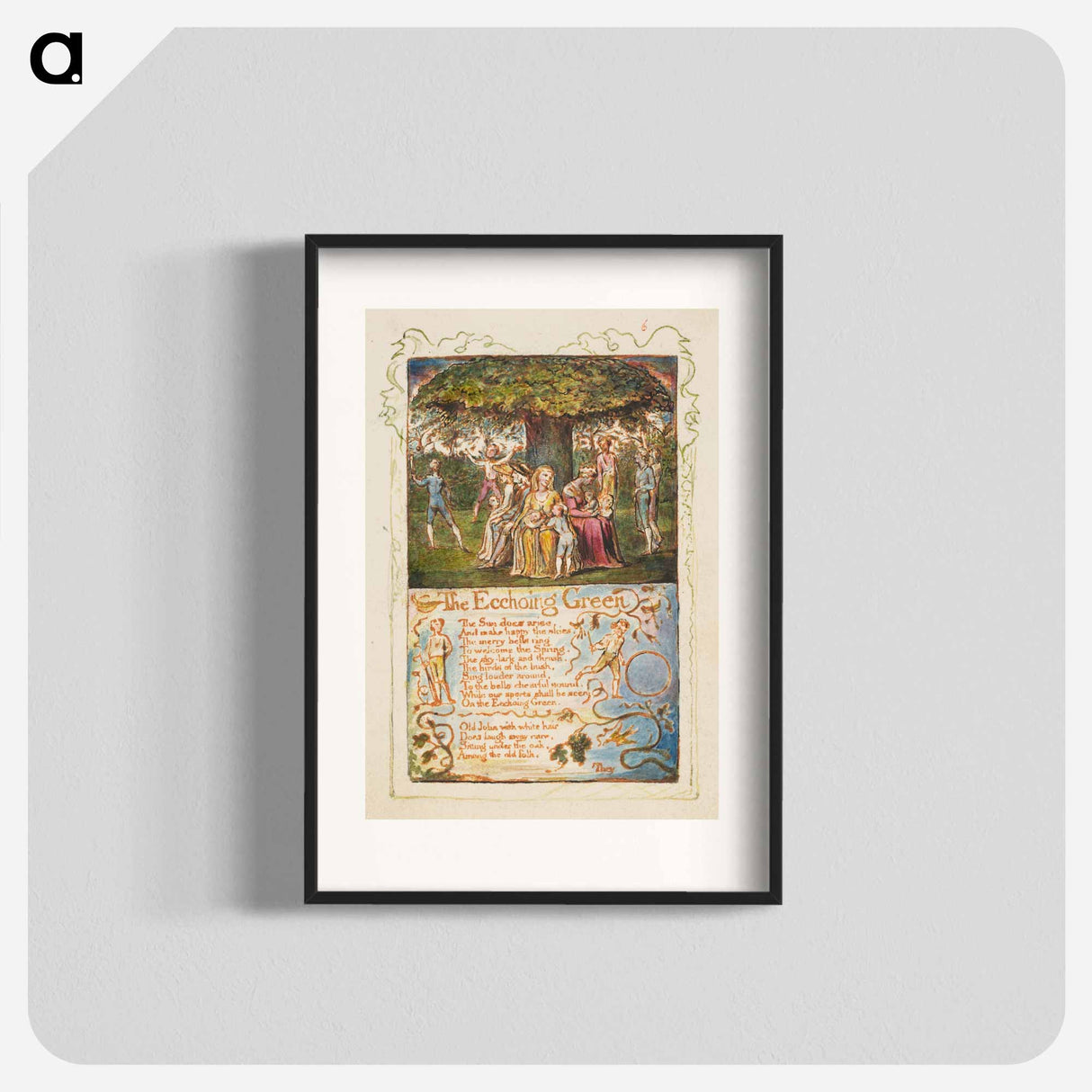 Songs of Innocence and of Experience: The Ecchoing Green - ウィリアム ブレイク Poster.