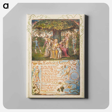 アートパネル-Songs of Innocence and of Experience: The Ecchoing Green - ウィリアム ブレイク Canvas.