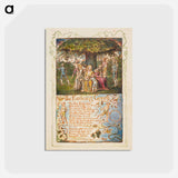 アートポストカード-Songs of Innocence and of Experience: The Ecchoing Green - ウィリアム ブレイク Postcard.