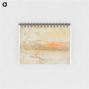 アートメモ帳-Sunset Seen from a Beach with Breakwater - ウィリアム ターナー Memo.