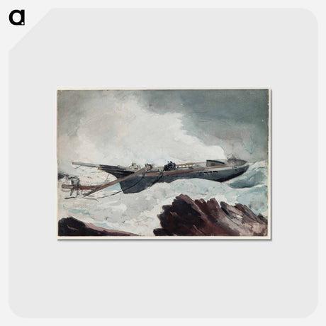 アートポストカード-The Wrecked Schooner - ウィンスロー ホーマー Postcard.