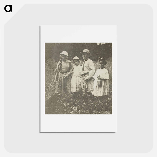 アートポストカード-Untitled (Flora, Elizabeth, Howard & Kitty in Lake George field) - アルフレッド スティーグリッツ Postcard.