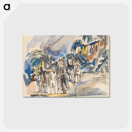 アートポストカード-Southern Landscape with Figures and Horses
 - バーンズ・コレクション Postcard.