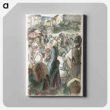 Market in Gisors - カミーユ ピサロ Canvas.