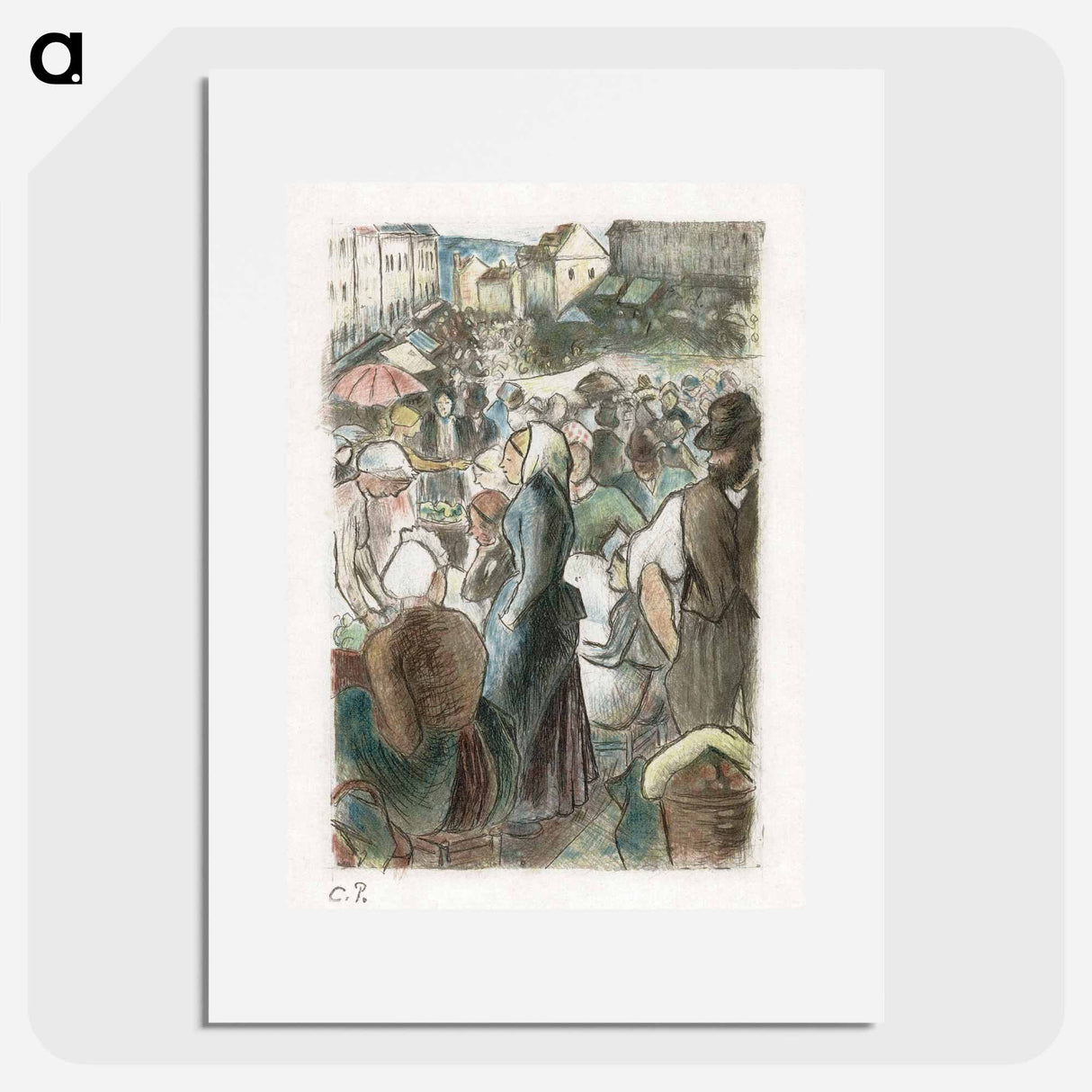 Market in Gisors - Camille Pissarro Poster.