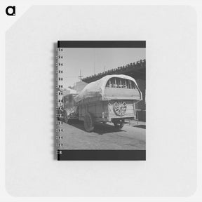 アートメモ帳-Migrant family stopped at the California-Arizona state line to have their baggage inspected for plant pests - ドロテア ラング Memo.