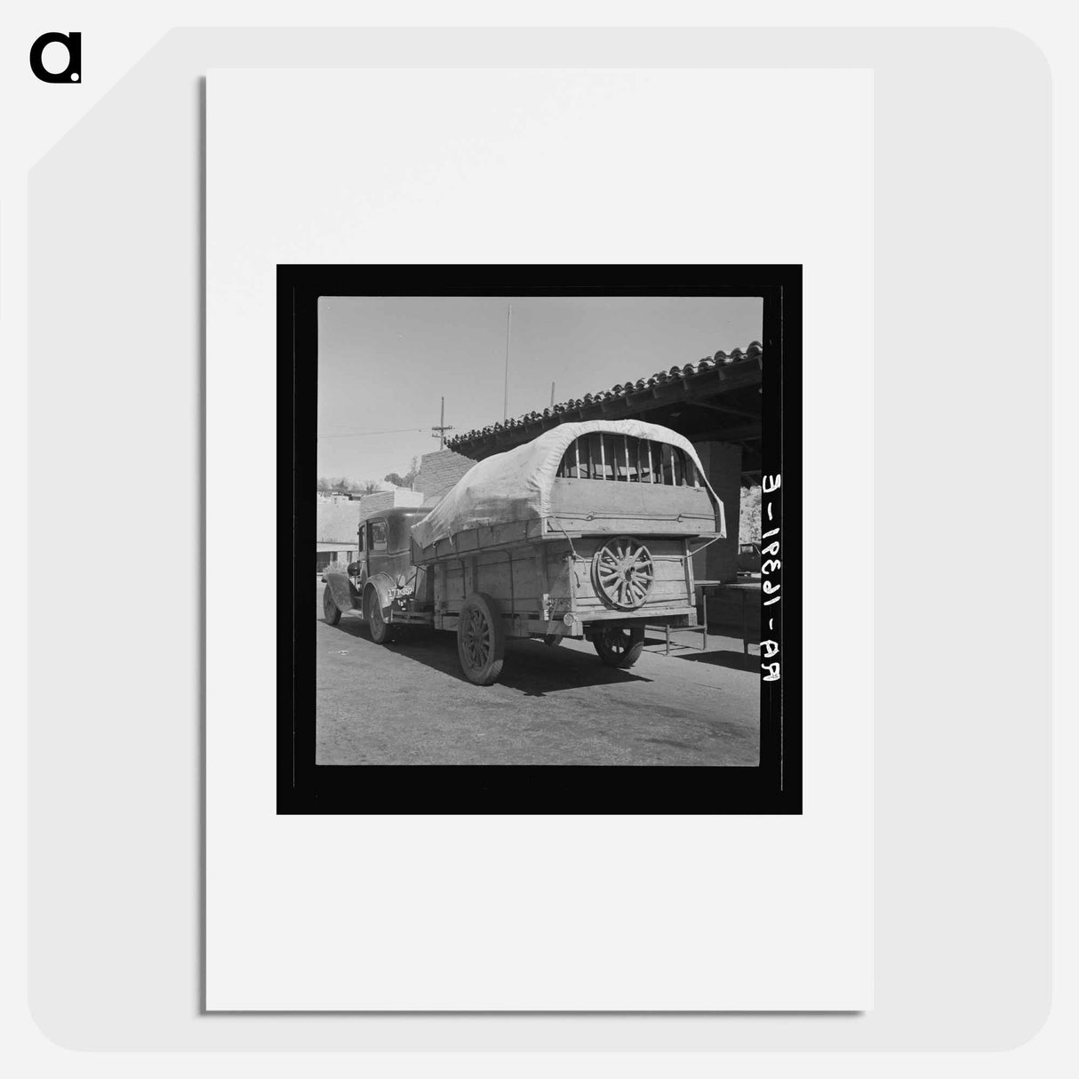 Migrant families stopped at the California-Arizona state line to have their baggage inspected for plant pests - Dorothea Lange Poster.