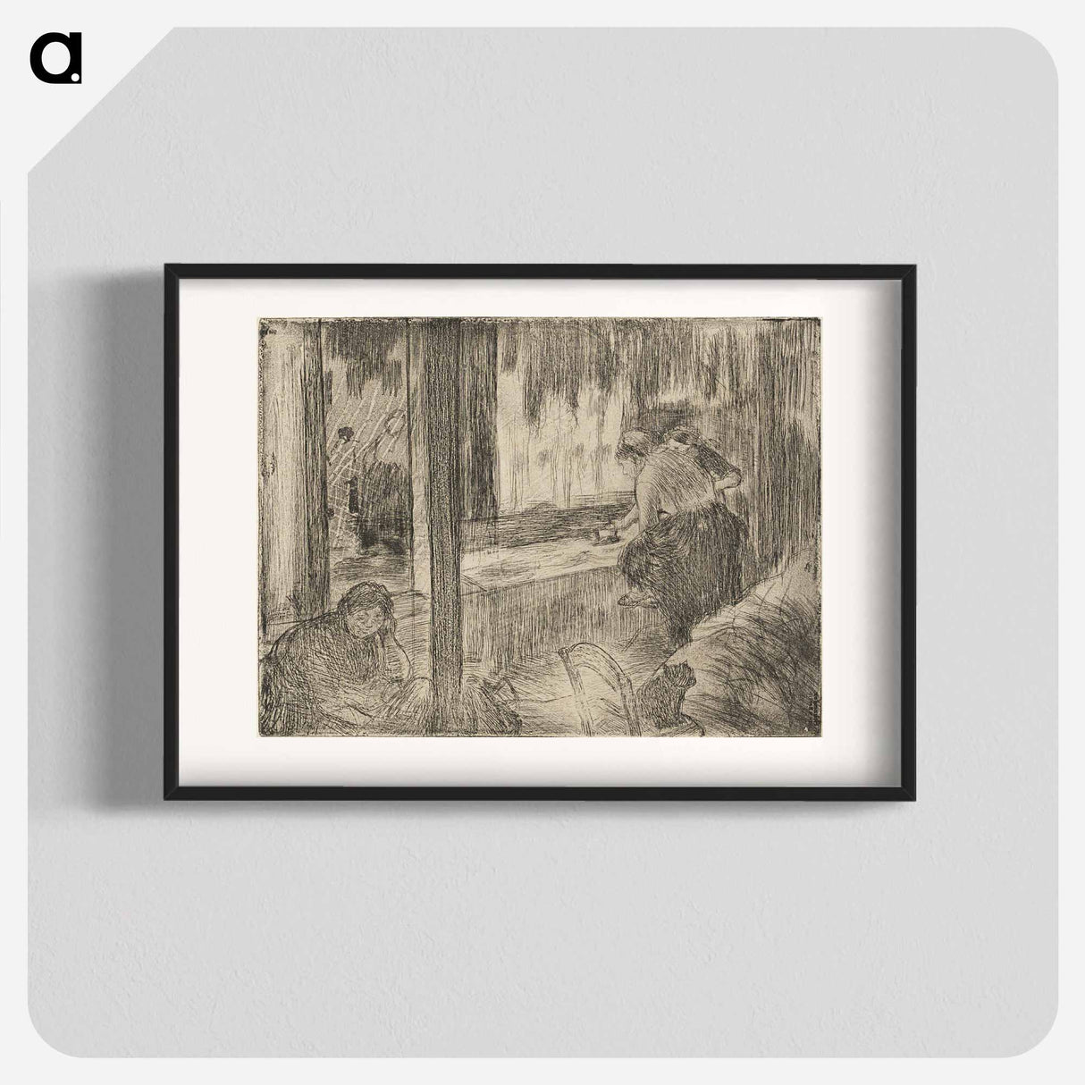 アートポスター-The Laundresses - エドガー ドガ Poster.