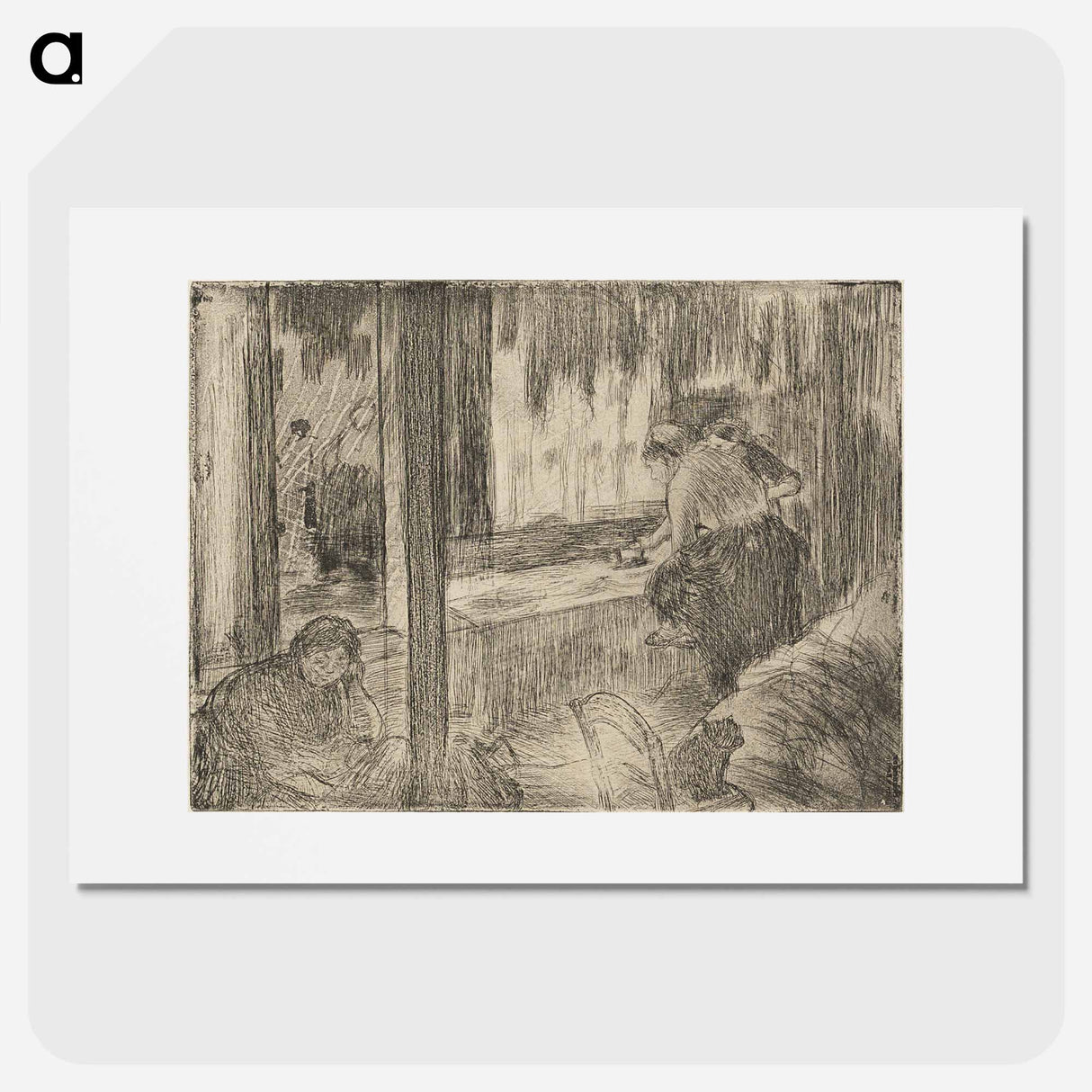 アートポスター-The Laundresses - エドガー ドガ Poster.