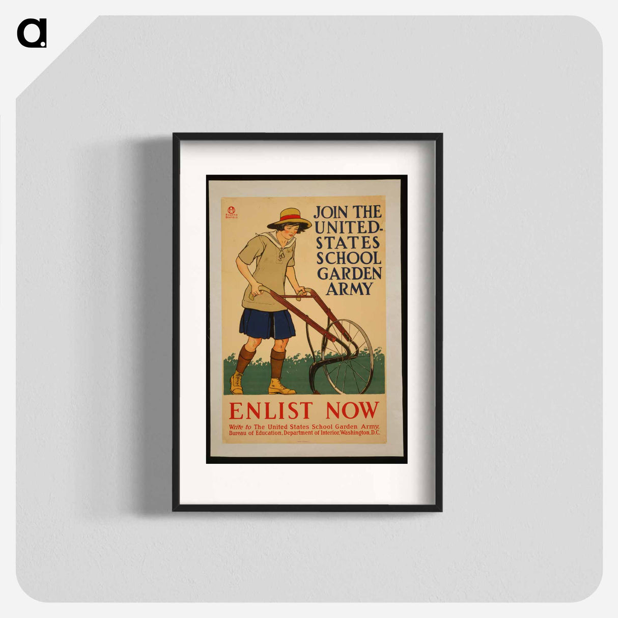 Join the United States school garden army–Enlist now - Edward Penfield Poster.