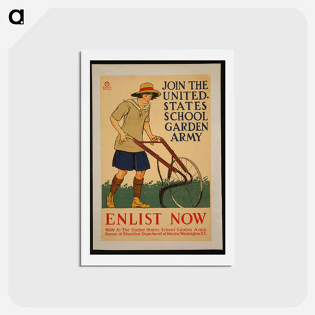 アートポストカード-Join the United States school garden army–Enlist now - エドワード ペンフィールド Postcard.