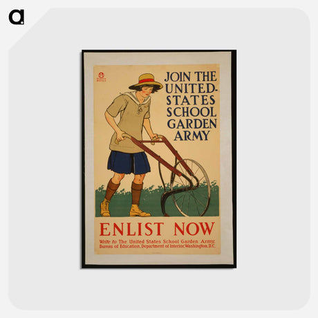 アートポストカード-Join the United States school garden army–Enlist now - エドワード ペンフィールド Postcard.