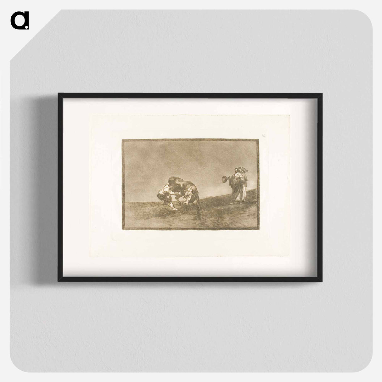 The Same Man Throws a Bull in the Ring at Madrid - Francisco de Goya Poster.