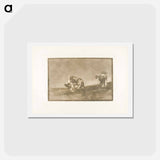 アートポストカード-The Same Man Throws a Bull in the Ring at Madrid - フランシスコ デ ゴヤ Postcard.