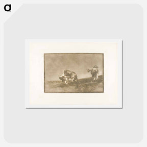 アートポストカード-The Same Man Throws a Bull in the Ring at Madrid - フランシスコ デ ゴヤ Postcard.
