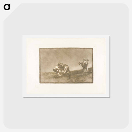 アートポストカード-The Same Man Throws a Bull in the Ring at Madrid - フランシスコ デ ゴヤ Postcard.