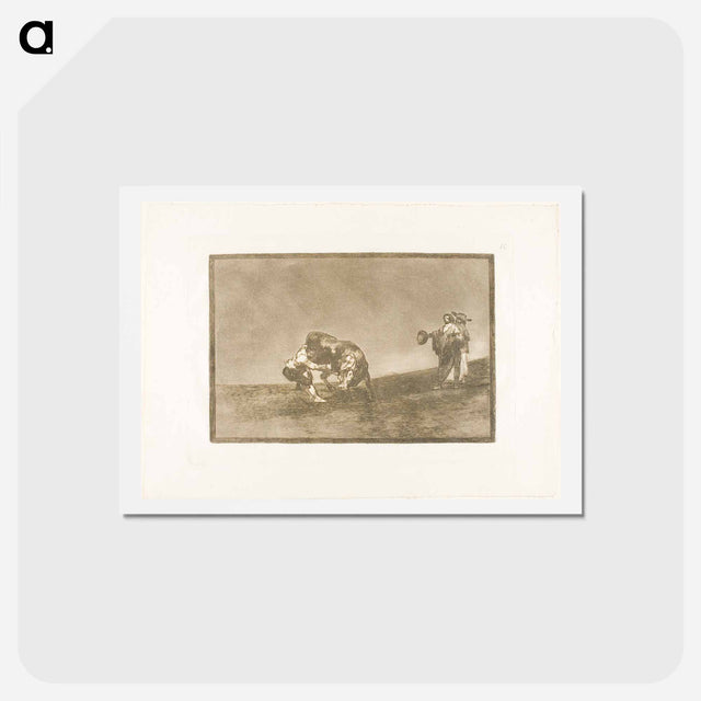 アートポストカード-The Same Man Throws a Bull in the Ring at Madrid - フランシスコ デ ゴヤ Postcard.