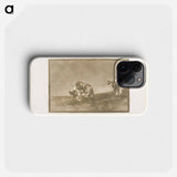 The Same Man Throws a Bull in the Ring at Madrid - Francisco de Goya Phone Case.