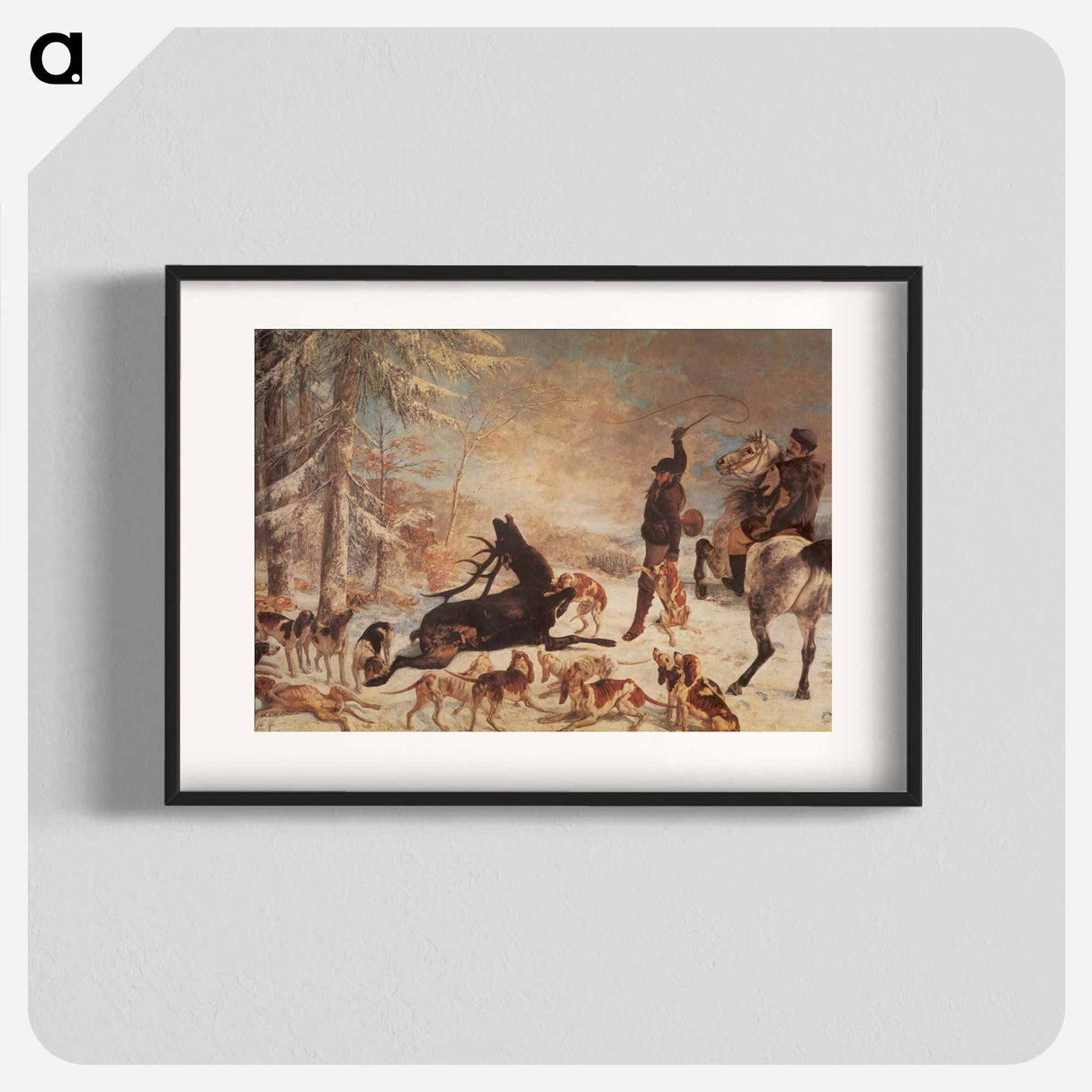 The Death of the Deer - ギュスターヴ クールベ Poster.