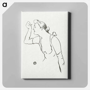 アートパネル-Portret van zangeres Paula Brebion - アンリ ド トゥールーズ ロートレック Canvas.