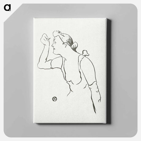 アートパネル-Portret van zangeres Paula Brebion - アンリ ド トゥールーズ ロートレック Canvas.