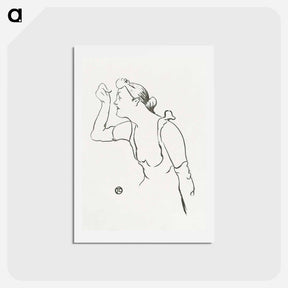 アートポストカード-Portret van zangeres Paula Brebion - アンリ ド トゥールーズ ロートレック Postcard.