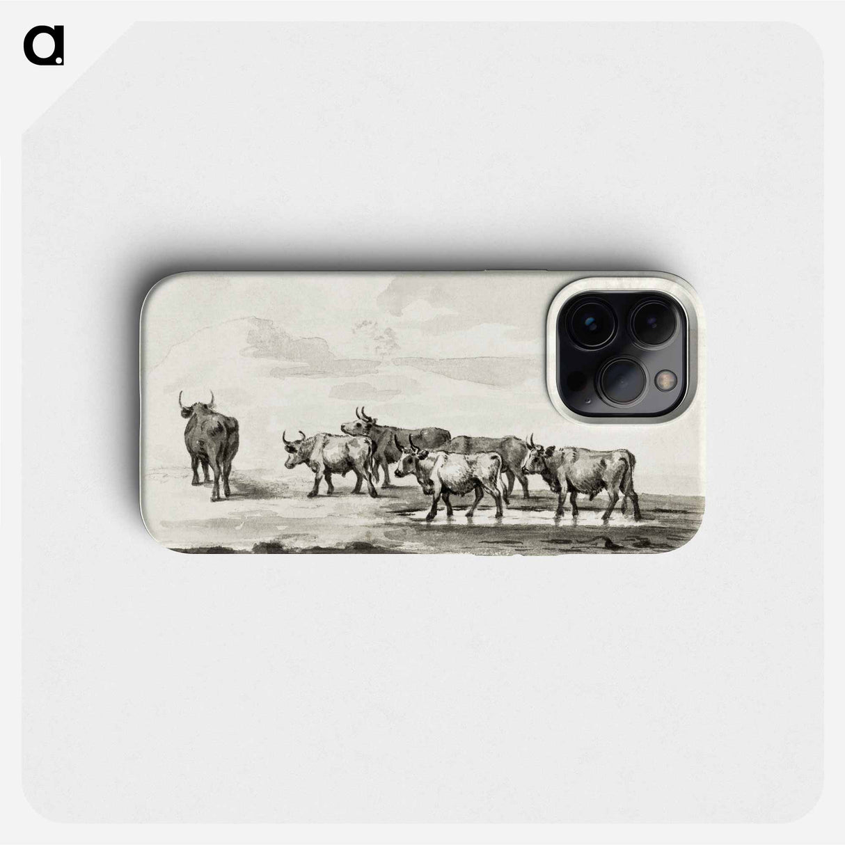 Group of six bulls - Jean Bernard Phone Case.