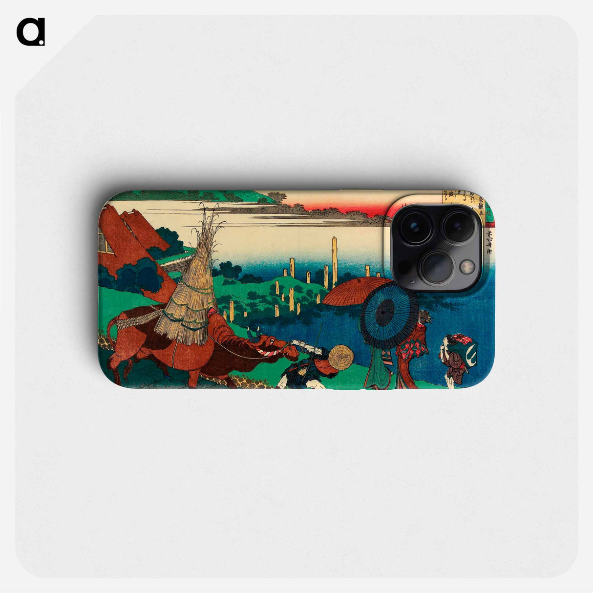 Poem by Motoyoshi Shinnō - Katsushika Hokusai Phone Case.