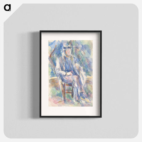 アートポスター-Man Wearing a Straw Hat - ポール セザンヌ Poster.