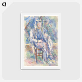 アートポストカード-Man Wearing a Straw Hat - ポール セザンヌ Postcard.