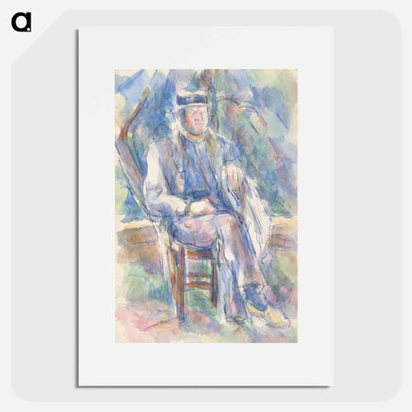 アートポスター-Man Wearing a Straw Hat - ポール セザンヌ Poster.