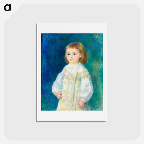アートポストカード-Lucie Berard (Child in White) - ピエール オーギュスト ルノワール Postcard.