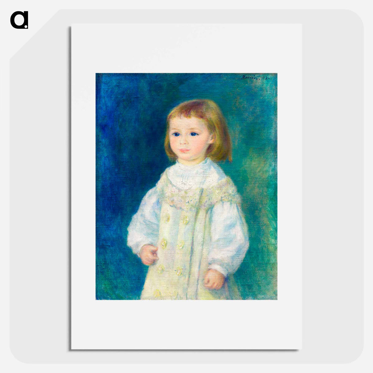 Lucie Berard (Child in White) - Pierre-Auguste Renoir Poster.