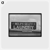 アートポストカード-Helpy-Selfy Laundry
 - ラッセル リー Postcard.