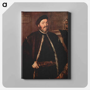 アートパネル-Portrait of Fabrizio Salvaresio - ティツィアーノ ヴェチェッリオ Canvas.