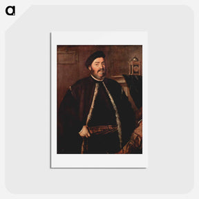アートポストカード-Portrait of Fabrizio Salvaresio - ティツィアーノ ヴェチェッリオ Postcard.
