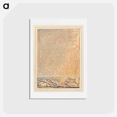 アートポストカード-O Vala! O Jerusalem - ウィリアム ブレイク Postcard.