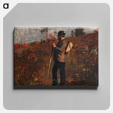 Man with a Knapsack - Winslow Homer Canvas.