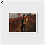 アートポストカード-Man with a Knapsack - ウィンスロー ホーマー Postcard.